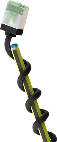 goobay 74356 CAT 8.1 patchkabel slim/ultraflexibel RJ45 nätverkskabel U/FTP CU, OFC/tunn Ethernet LAN kabel med korta kontakter/40 Gbit/s, 2000 MHz LSZH, kinkskydd/svart 5 m 4040849743566