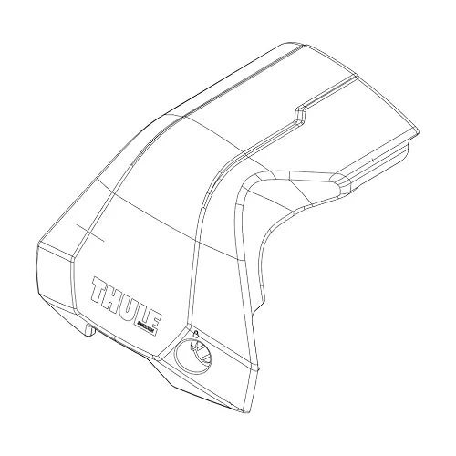 THULE Edge Clamp Front Cover. Left takräcken, sport, flerfärgad (flerfärgad), silverfärgad 91021167797