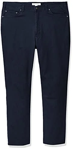 Amazon Essentials Herr rak passform 5 ficka stretch twillbyxor, marinblå, 32 W x 28 L 193548637835