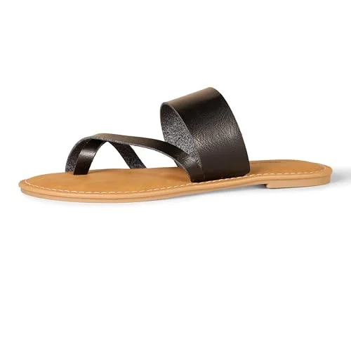 Amazon Essentials One Band Flip Flop Sandal för kvinnor, Svart, 6.5 US 840174930105