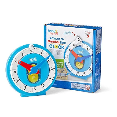 Learning Resources 93409 Avancerad NUMBERLINE klocka, flerfärgad 848850114351