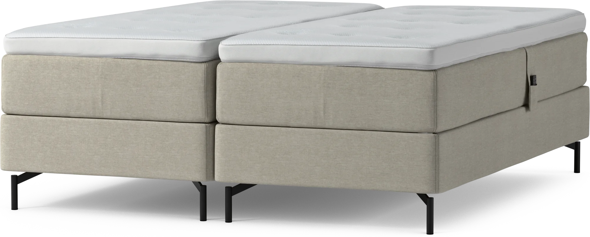 Delux Dream Ställbar säng, dubbelsäng med bäddmadrass och sängben W50KU