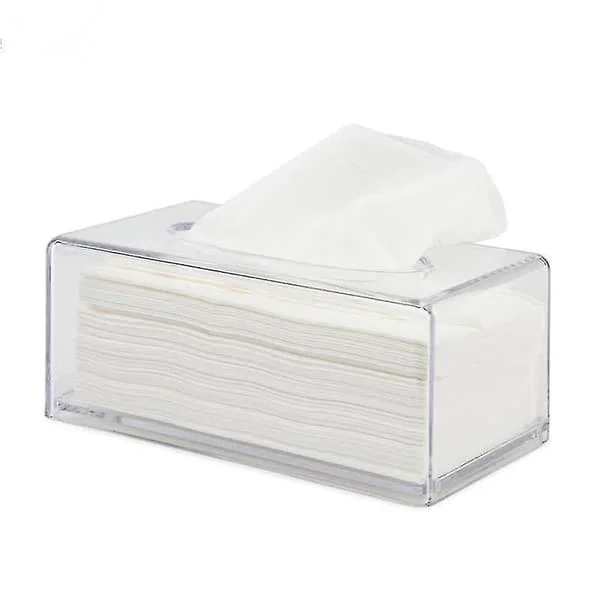 1-pack transparent servettbehållare, hållare för servetter, organiserare, vardagsrum, hemförvaring, pappershållare BAOQ-64625