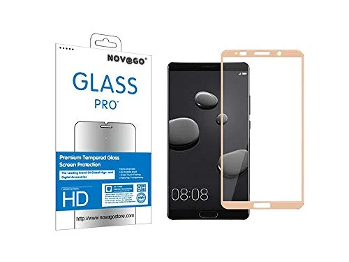 Novago skärmskyddsfolie av hårt glas för Huawei Mate 10 Pro, skyddar hela skärmen (guldfärger) 3664961008658