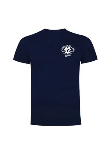 AMERICAN COLLEGE USA T shirts sport andas tryckta unisex kläder barn pojkar och flickor casual modell ACTSW6 Navy L, Färg: blå, L 3666052657325