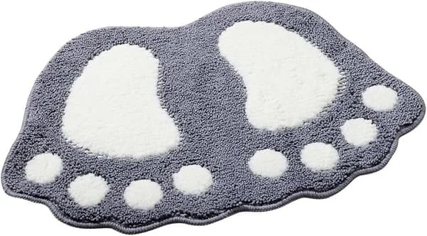 1 piece grey non-slip and absorbent bathroom mat, large foot pattern, P 260710ZJTfdcj1216 1 piece grey non-slip and absorbent bathroom mat, large foot pattern, P 260710ZJTfdcj1216