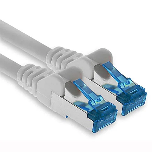 2m CAT.6 Ethernet Gigabit Lan nätverkskabel RJ45 CAT 6 A patchkabel 10000 Mbit s Sftp Pimf 500 MHz kompatibel med CAT5 CAT6 CAT7 Cat8 vit 1 st 4251073693033