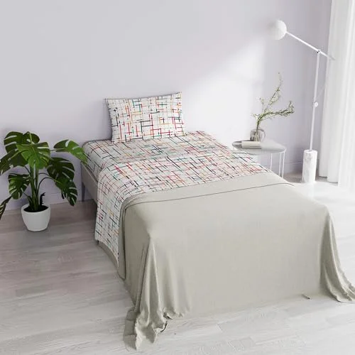 Italian Bed Linen DAFNE Set Tryckt Påslakan, Mikrofiber, Snakeworld, Singel 8058575150257