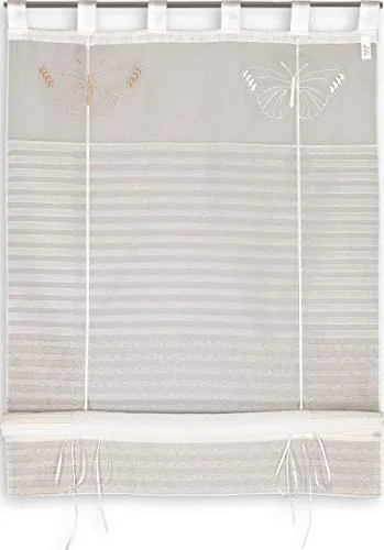 Startex 2229 rullgardin, polyester, vit/karamell, 60 x 135 cm 4037239010940