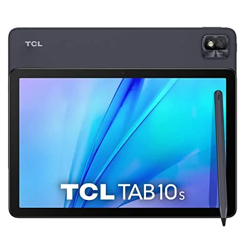 TCL TAB 10s 4G LTE surfplatta (2021) inklusive passiv penna och headset, 10,1 tums FHD skärm, Octa Core processor, 8 000 mAh batteri, 32 GB minne, 3 RAM, MP bakkamera/5 frontkamera, Android 10, grå 4894461880457