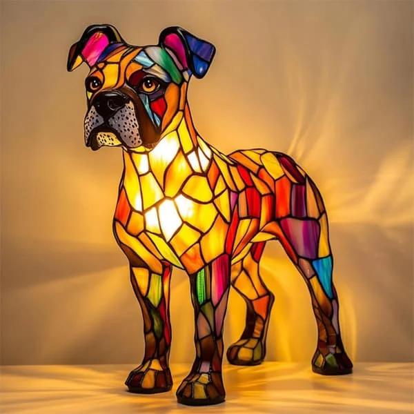 1-Pack Boxer Hund Lampa Hem Skrivbordsdekoration YTY-KF-01899-LWH 1-Pack Boxer Hund Lampa Hem Skrivbordsdekoration YTY-KF-01899-LWH