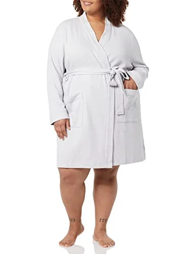Amazon Essentials kvinnors lätt våffla halvlång rock (finns i plusstorlek), ljusgrå, X Small 195111657400