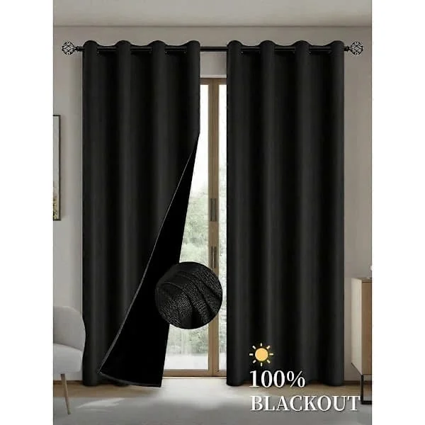 1 pc Blackout Curtains with Coated Insulating Lining, Curtains for Living Room, Bedroom, Kitchen, Home Decor, Room Decoration black-XF14- black 132X21… HY-GD-081104161 1 pc Blackout Curtains with Coated Insulating Lining, Curtains for Living Room, Bedroom, Kitchen, Home Decor, Room Decoration black-XF14- black 132X21… HY-GD-081104161