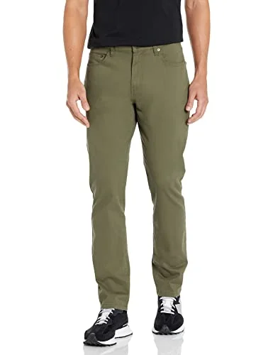 Amazon Essentials herr atletisk passform 5 ficka stretch twillbyxor (finns i stora och långa), olivfärgad, 38W/29L 193548652876