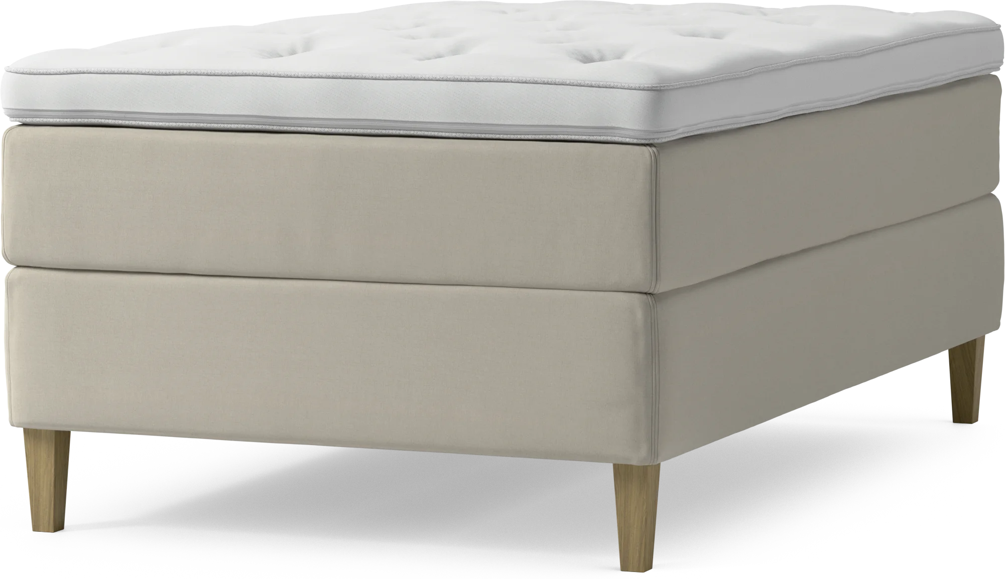 Delux Dream Kontinentalsäng, enkelsäng 120 cm med bäddmadrass och sängben U4DM0