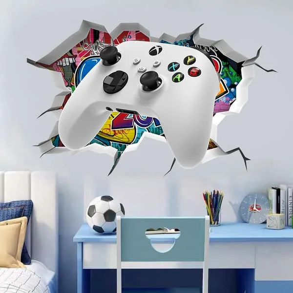 (#1)3D-väggsticker för spel, speltapet för pojkrum, spelposter, vinylspelväggdekal, speltillbehör för barn AVA-076853GQM (#1)3D-väggsticker för spel, speltapet för pojkrum, spelposter, vinylspelväggdekal, speltillbehör för barn AVA-076853GQM