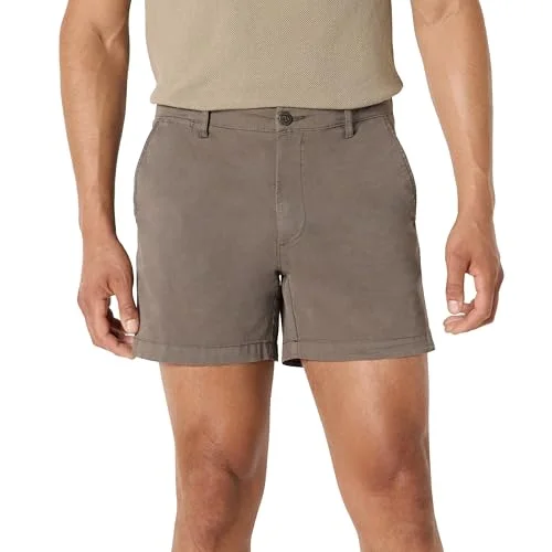 Amazon Essentials Herr Slim Fit 5 tum platt framsida komfort stretch chino kort (tidigare Goodthreads), grå, 34 191770811238