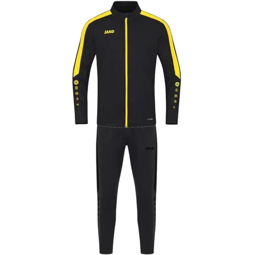 JAKO Barn träningsoverall polyester Power, svart/citro, 152 4067633064560