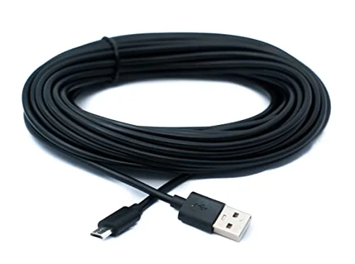 System S USB 2,0 kabel 10 m micro B kontakt till typ A laddningskabel svart 4251926651166