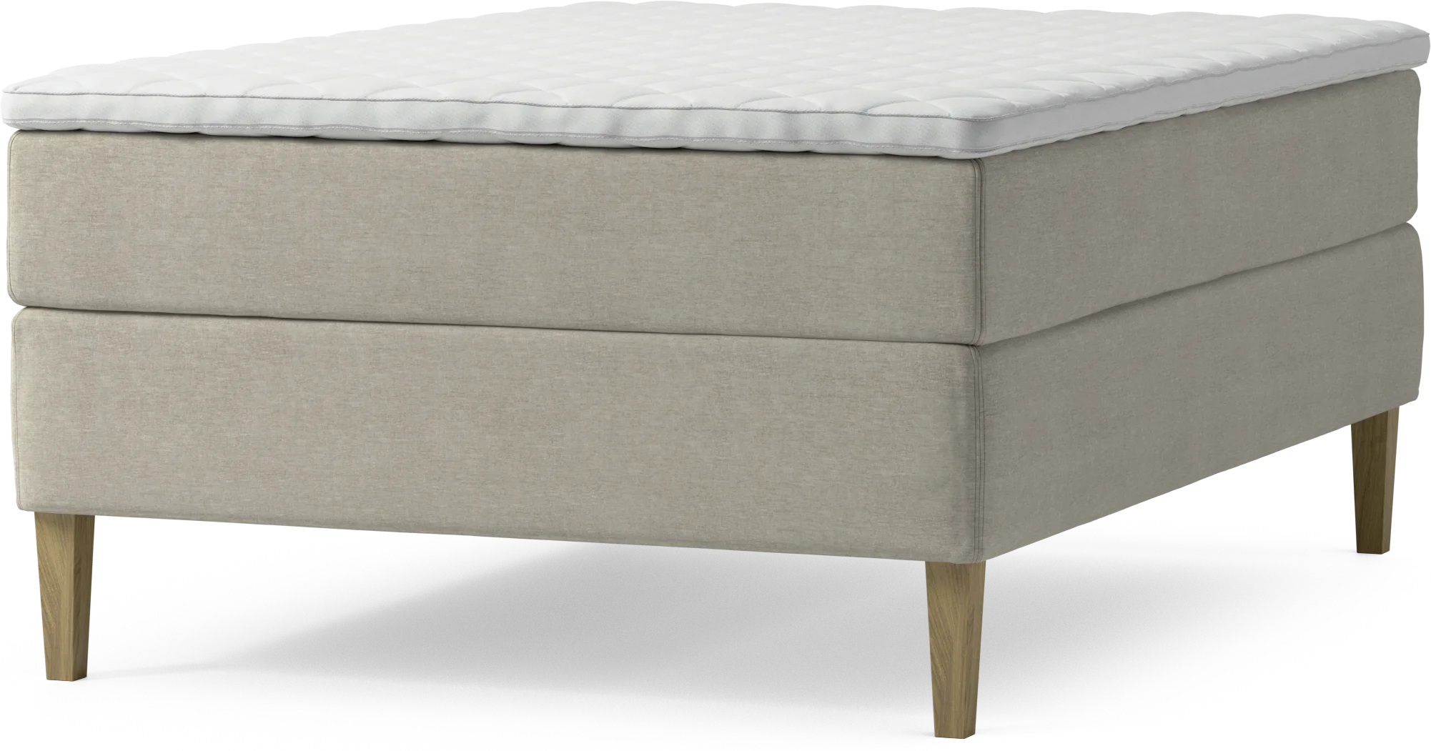Delux Dream Kontinentalsäng, enkelsäng 140 cm med bäddmadrass och sängben MNytE