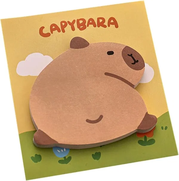 1 st Capybara Klistermärken Anteckningspapper, Söta Klisterlappar V-HXR00410