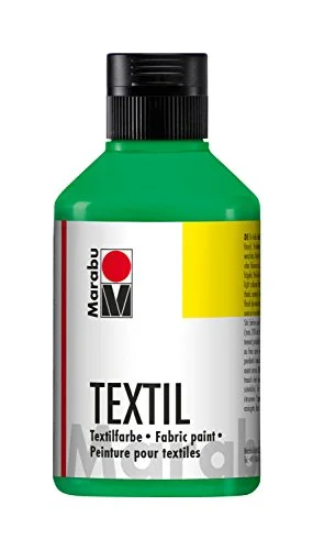 Marabu 17160013062 textilfärg för ljusa tyger, ljusgrön 250 ml, vattenbaserad tryckfärg, tvättbar upp till 60 C, fixering genom strykning eller ugn 4007751060648