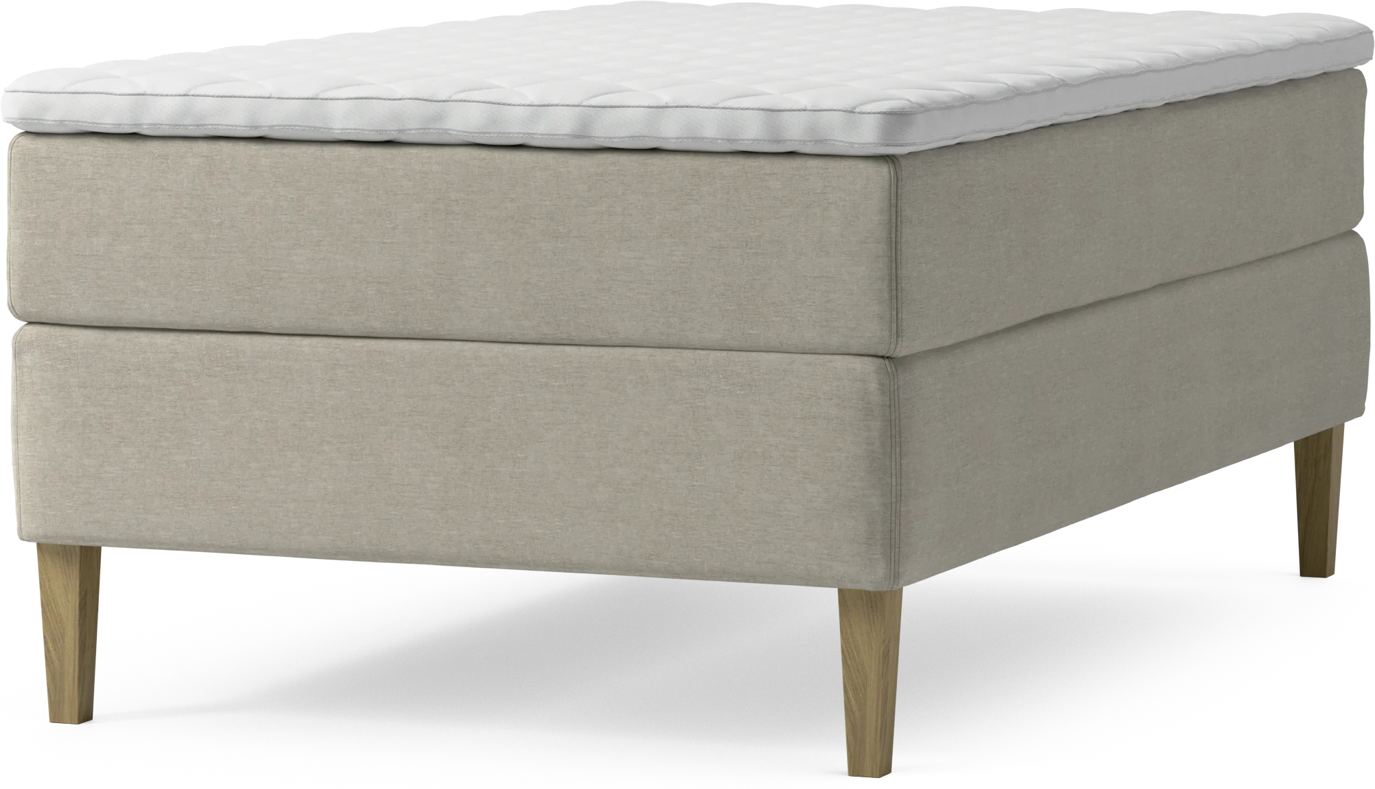 Delux Dream Kontinentalsäng, enkelsäng 120 cm med bäddmadrass och sängben NiLNb