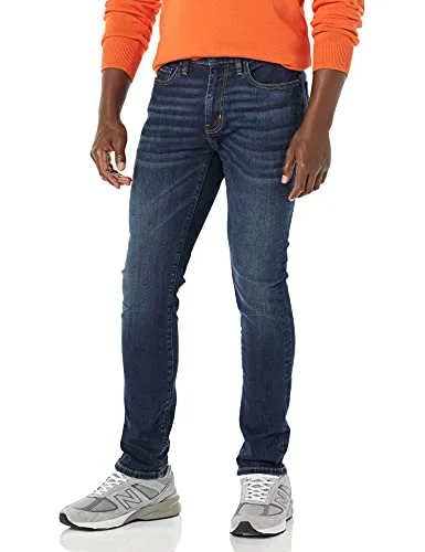 Amazon Essentials herr Skinny fit High Stretch Jean, Mörk tvätt, 40 B x 28 L 195111630236