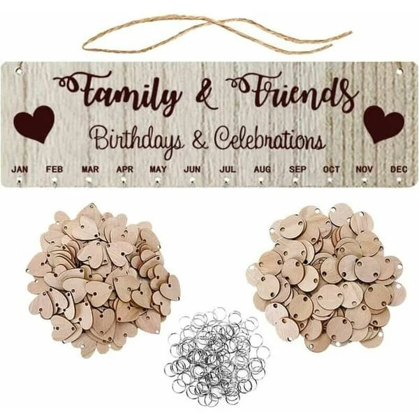 1 Set DIY Hängande Påminnelse Träkalender Påminnelse Hantverk Väggkalender för Vardagsrum Hem Sovrum Födelsedag AQ-91576 1 Set DIY Hängande Påminnelse Träkalender Påminnelse Hantverk Väggkalender för Vardagsrum Hem Sovrum Födelsedag AQ-91576