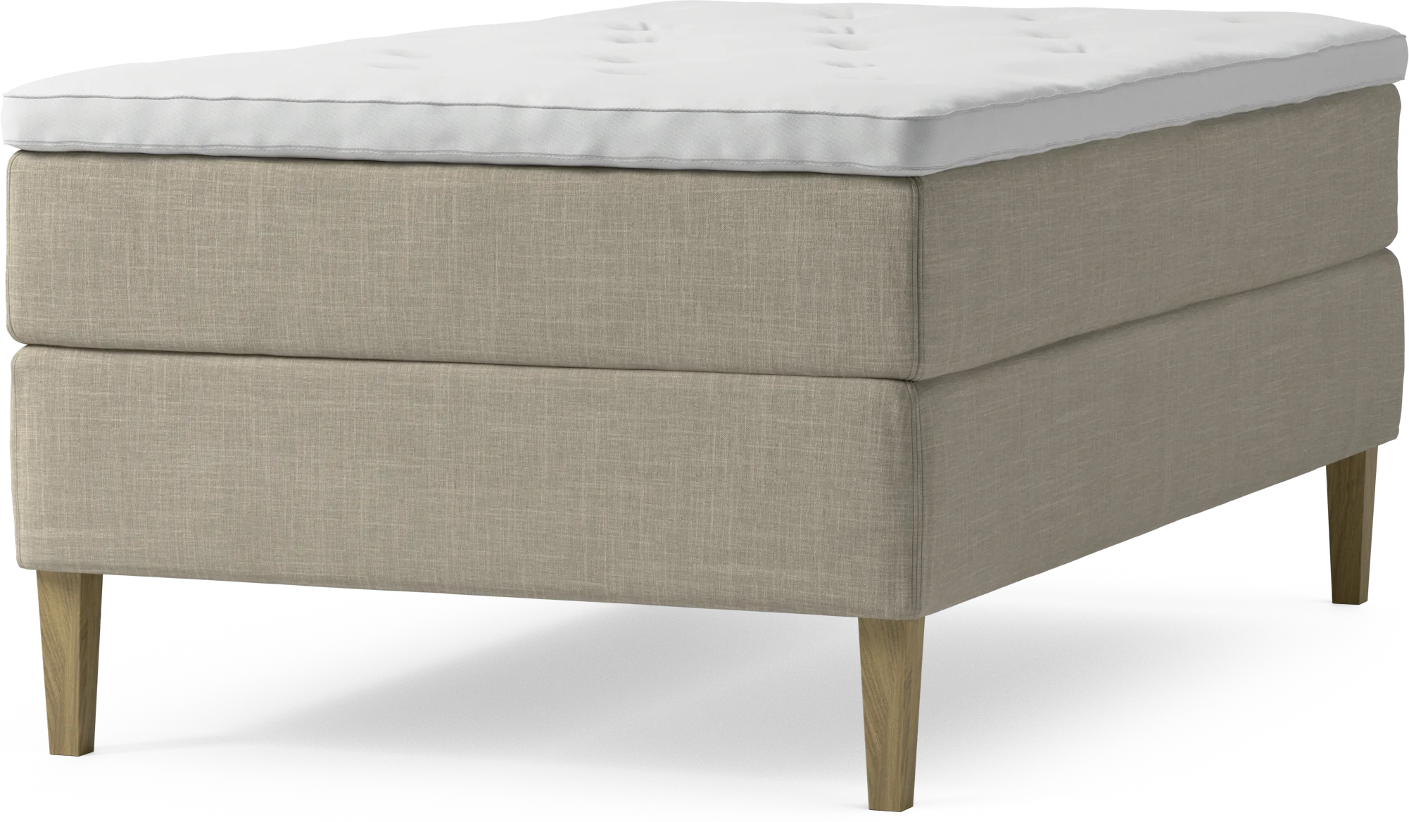Delux Dream Kontinentalsäng, enkelsäng 120 cm med bäddmadrass och sängben btxXR