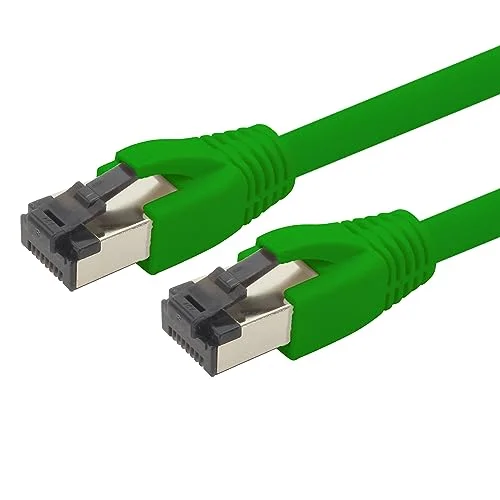 1 m Cat8 nätverkskabel grön st Cat.8 Lan 2000 MHz 40 Gbit s 40GBase T Poe+ patchkabel Ethernet kabel LSZH x meter 4250344818571