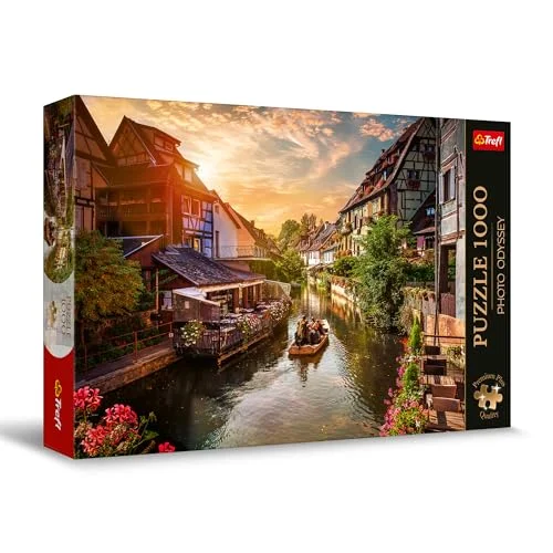 Trefl Premium Plus Quality Puzzle Photo Odyssey: Lilla Venedig i Colmar, Frankrike 1000 bitar, Unik fotoserie, Perfekt passande för vuxna och barn från 12 år 5900511108163