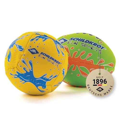 Schildkröt Funsports Mini Duo pack, 1 volley boll och fotboll, diameter 9 cm, enkelt grepp saltvatten, perfekt för stranden, 970282 4000885702828