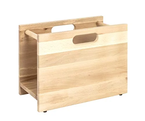 HAKU Möbel Tidningsställ ångad bok, Massivt trä Storlek: B 40 cm x H 30 D 21 cm, Stil: Modern 4001070134233