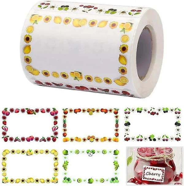 1 rulle/250 stycken matetiketter självhäftande syltburketiketter 5x3CM behållaretiketter LCFG-6.24-17315 1 rulle/250 stycken matetiketter självhäftande syltburketiketter 5x3CM behållaretiketter LCFG-6.24-17315