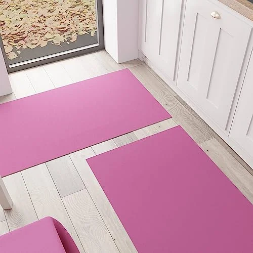 PETTI Artigiani Italiani Köksmatta, Kökslöpare, Tvättbar Halkfri Löparmatta Kök, Enfärgad Matta 52 x 280 cm Fuxia, 100% Tillverkad i Italien 8056897030554