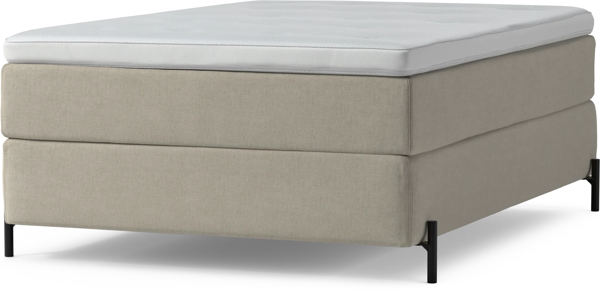 Delux Dream Kontinentalsäng, enkelsäng 140 cm med bäddmadrass och sängben fPG1m