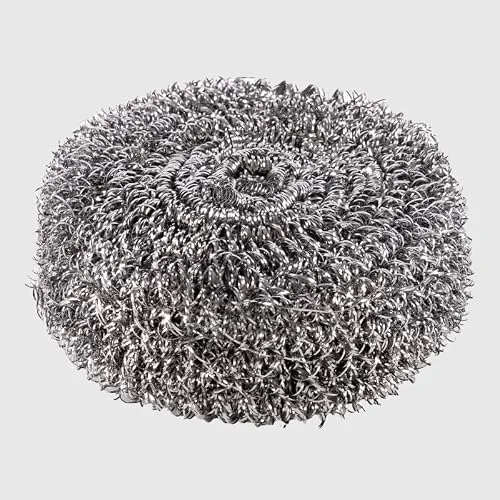 La Briantina Slipslip i rostfritt stål, 50 gram stålsvamp, 10 cm Ø för kastruller och porslin 8000061063190