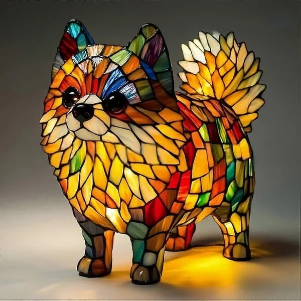 1-Pack Ny Pomeranian Lampa Hem Skrivbordsdekoration FNHN533J0153 1-Pack Ny Pomeranian Lampa Hem Skrivbordsdekoration FNHN533J0153