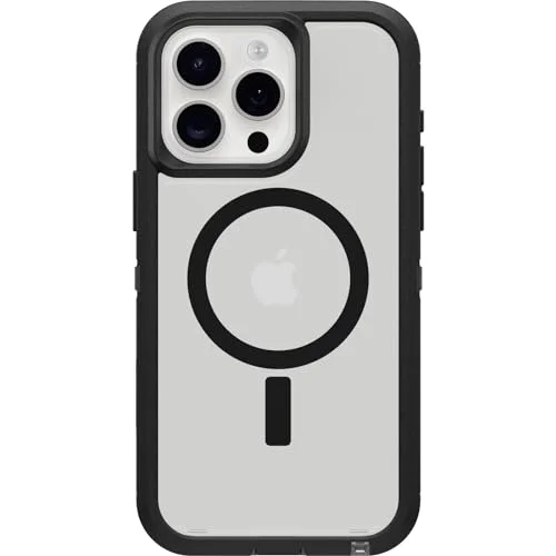 OtterBox Defender Series XT Fodral till iPhone 15 Pro MAX (endast) Dark Side, svart, genomskinligt, screenless, robust, knäpps MagSafe, snodd 840304741939