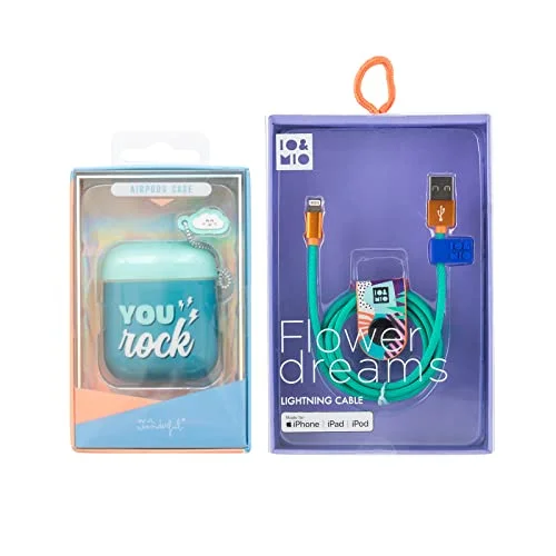 Pack Airpods You Rock + kabel USB Lightning Flower Dreams 8445183014048