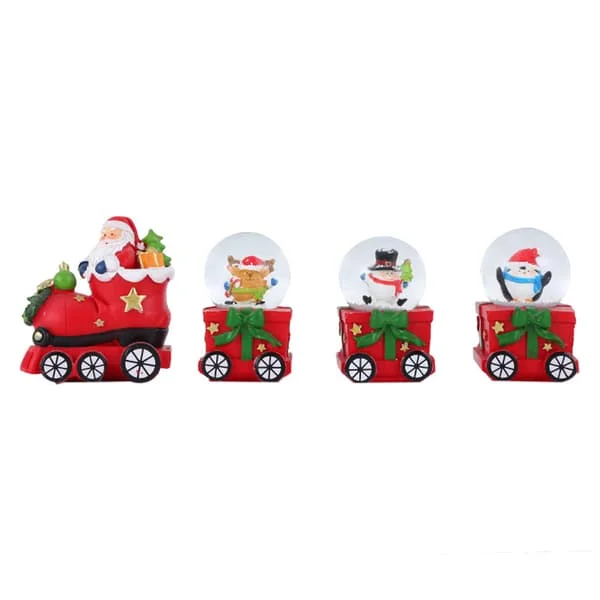 1 set Julsnöklot Kristalltågprydnad Jultomte Snögubbe Älg Släde Bil Rund Ball Xmas Desktop Decoration 8YY803784-1_LF