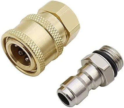 1/4” Högtryckstvätt Snabbkoppling Mässingsadapter Högtryckstvätt Kopplingar för Högtrycksvattenpistol. CJ-JX-0805009004 1/4” Högtryckstvätt Snabbkoppling Mässingsadapter Högtryckstvätt Kopplingar för Högtrycksvattenpistol. CJ-JX-0805009004