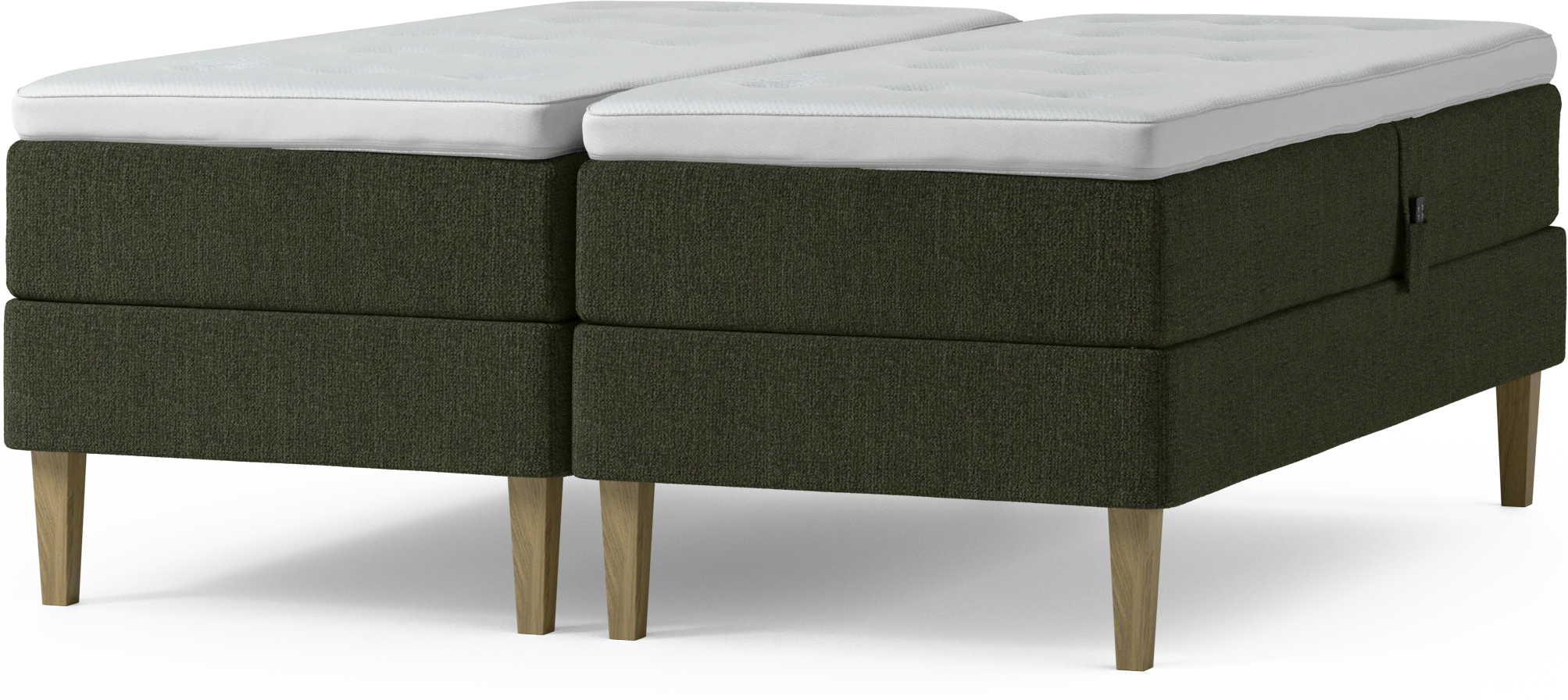 Delux Dream Ställbar säng, dubbelsäng med bäddmadrass och sängben l9RQt