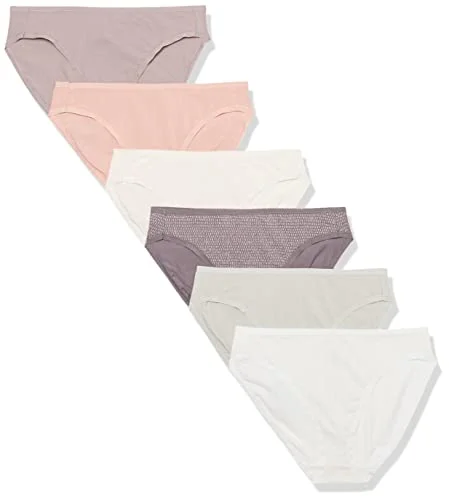 Amazon Essentials Women's Korta underkläder i bomull med höga ben (finns plusstorlek), Pack of 6, Ditsy/prickar, S 195111506036