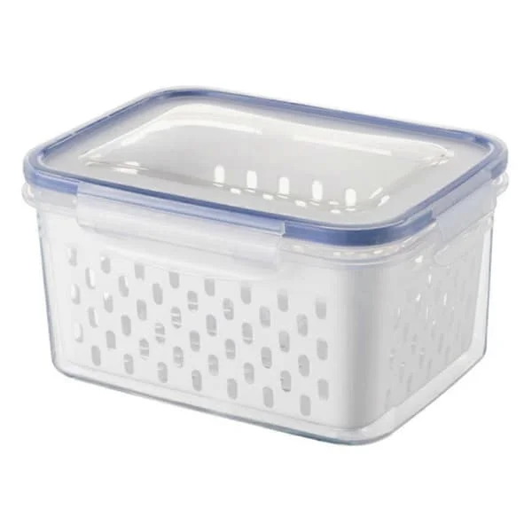 1 st/3 st Förvaringsbehållare för frukt och grönsaker för kylskåp, behållare med lock, durkslag, kylskåpsorganisatörer, behållare för förvaring av produkter 119842245323