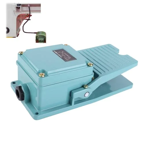 AC 250V 15A 1NO 1NC fotpedalbrytare, TFS 402 halkfri aluminium elektrisk pedal momentan fotmanövrerad kontrollpedal 9402903073517