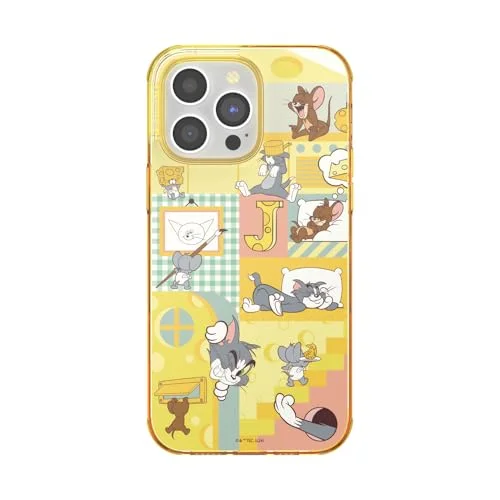 PopSockets iPhone 14 Pro Max fodral med MagSafe, telefonfodral för Max, grepp säljs separat, trådlös laddning kompatibel Tom & Jerry Chase 840173767153