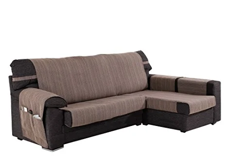 Martina Home Ribera Täcker Chaise Longue, Rak Arm, Tyg, Beige, 240 CM 8435520808492