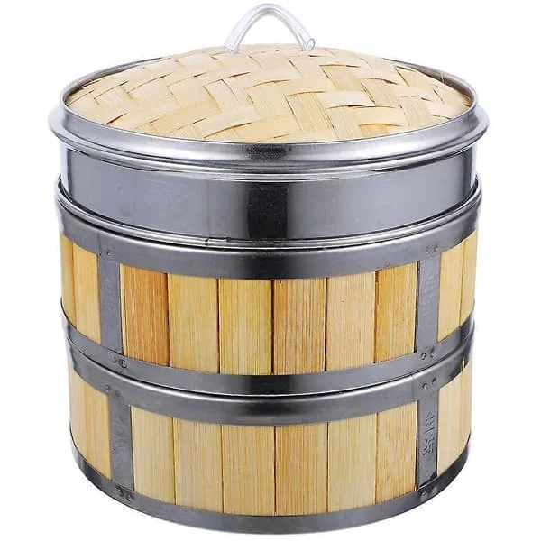1 set bambusångkorg för kök, hushållsångkokare, matångkokare, ångbricka för matlagning BAPQ-038957